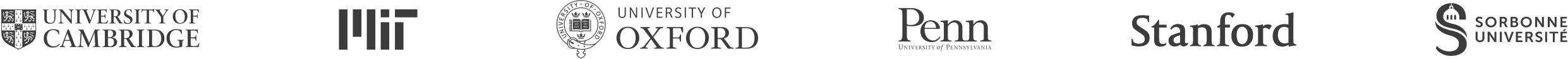 Partner Universities including Cambridge, MIT, Oxford, Penn, Stanford, and Sorbonne